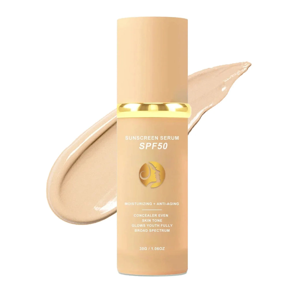 4-in-1 Foundation Liquid Makeup 4 In 1 Foundation Light Spectrum Sunscreen Serum Liquid Hydrating Full Coverage Concealer SPF 50 Oasis Select 1PCS