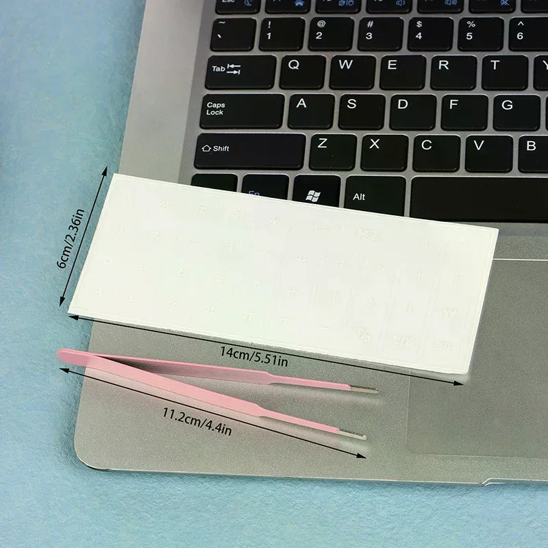 [Korean Language] Tear-Off Film Keyboard Sticker Desktop Laptop Key Sticker Single Film Universal Transparent Engraving Sticker Oasis Select