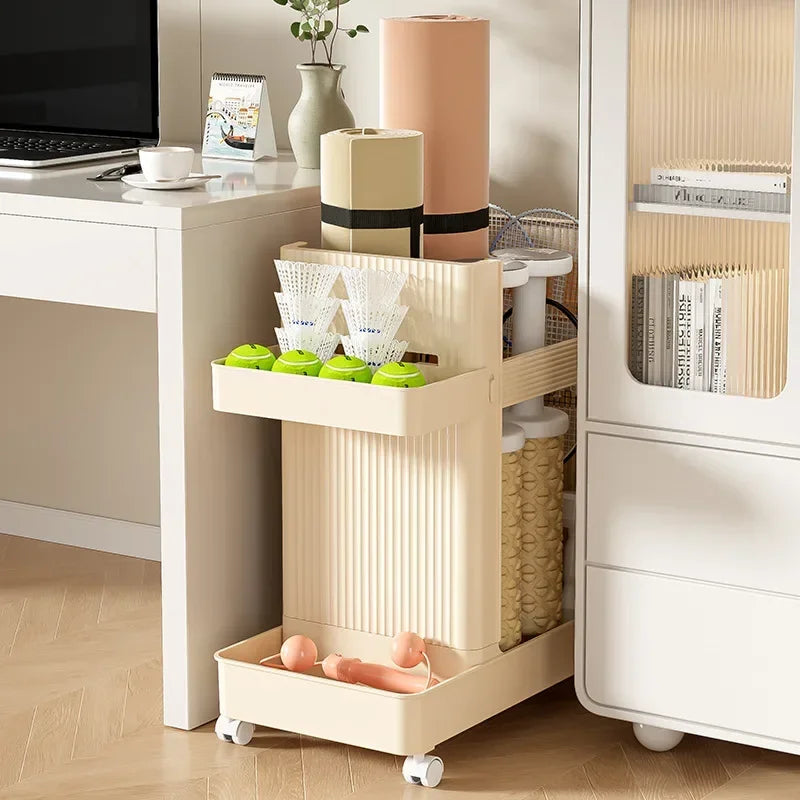 Multi-functional Household sports equipment storage cart finishing basket with wheels movable Durable Oasis Select