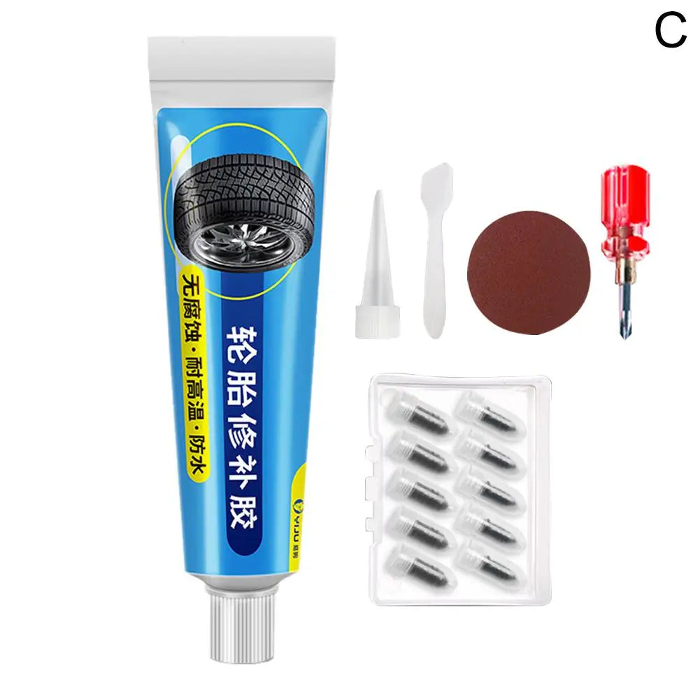 Tire Repair Black Rubber Adhesive Glue 30ml – Waterproof Bond