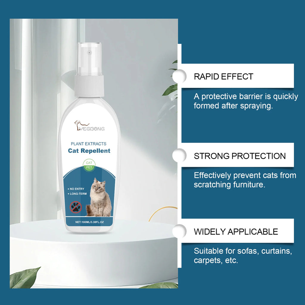 Cat Deterrent Spray Indoor Stop Scratching Deterrent Training Aid Furniture Sofas Rugs Curtain Furniture Protector Pet Product Oasis Select