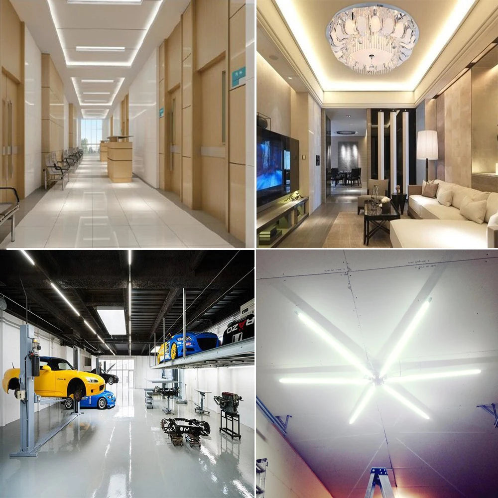 T5/T8 Led Tube Light 15W/25W Aluminium Bar Lamp 50CM 2835LEDs Ceiling Wall Lamps for Indoor Workbench Warehouse Garage Lighting Oasis Select