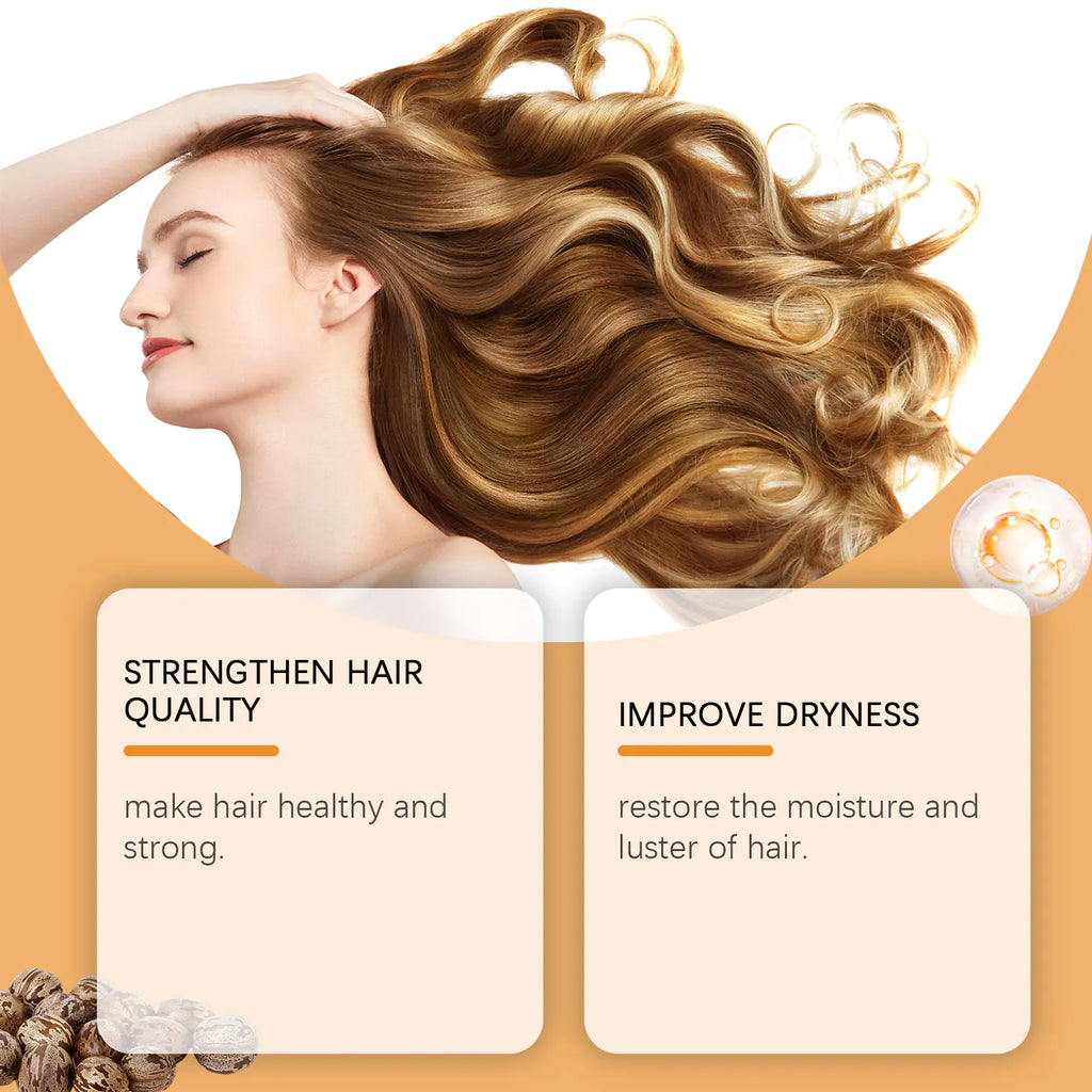 HOEGOA Castor Oil Leave-In Hair Cream – Frizz & Dry Hair