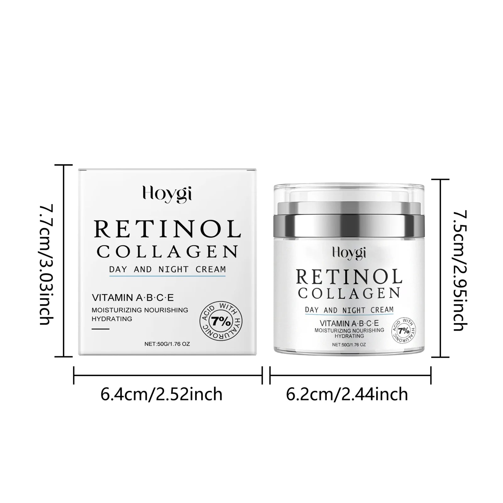 Retinol Anti Aging Face Cream Moisturizing Collagen Wrinkle Remove Firming Skin Smoothing Nourish Glow Skin Care Cream 50g Oasis Select 50g Boxed