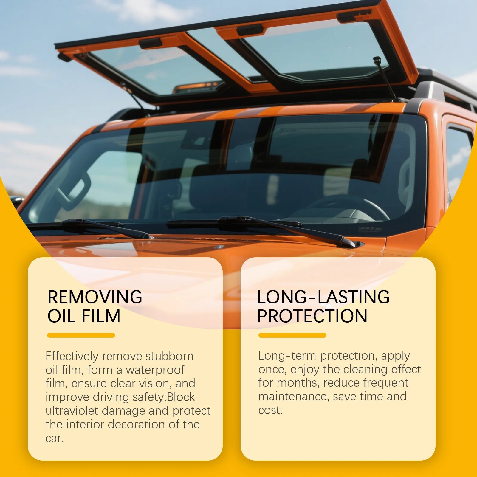 Automotive Oil Film Cleaning Brush Car Glass Window Wipe Anti-Rain Fog Front Function Maintenance Inside Windshield Home Sponge Oasis Select