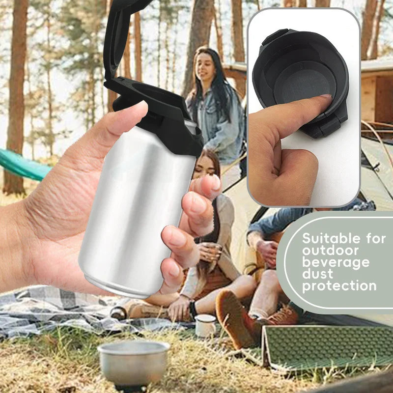 1Pcs Can Plastic Dust Cover Reusable Coke Sealing Cover Safety Material Compact and Convenient Household Exquisite Oasis Select