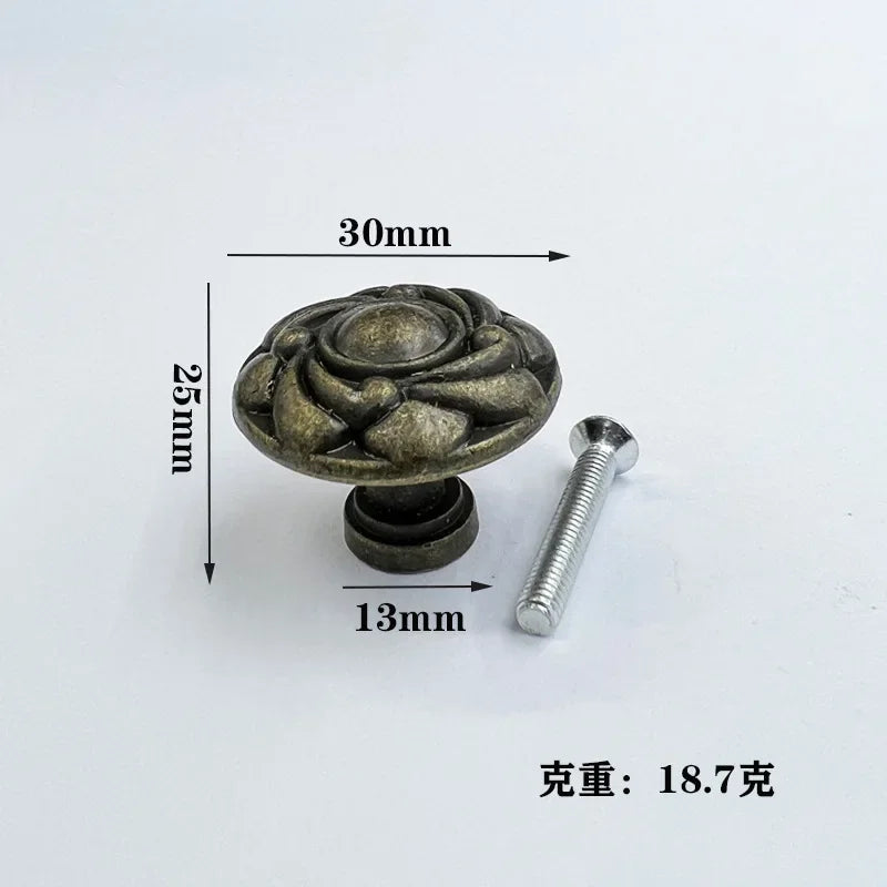 Antique Style Pull Handles Bronze Tone Retro Alloy Kitchen Drawer Cabinet Door Knobs Furniture Hardware Fittings