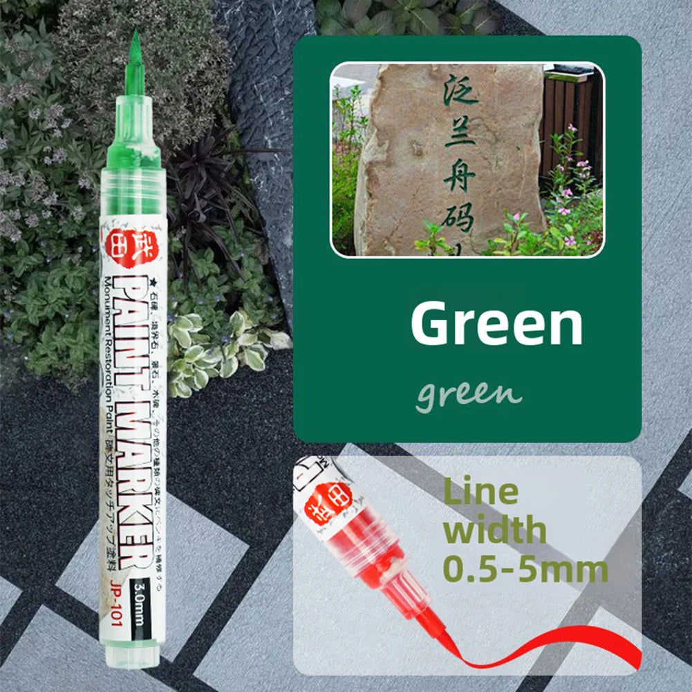 Waterproof Paint Marker Pen – Stone, Rock & Monument 12 Colors