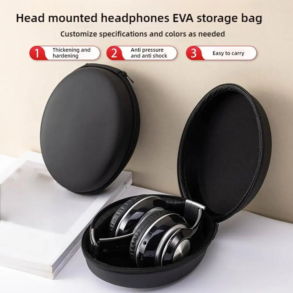 Shockproof Headphone Carrying Case | Travel Headset Pouch