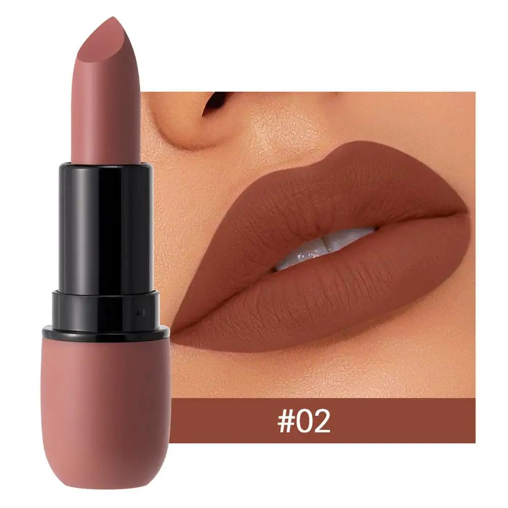 Velvet Matte Lipstick – Waterproof, High Pigment, Long-Lasting Matte Lipstick Oasis Select 02