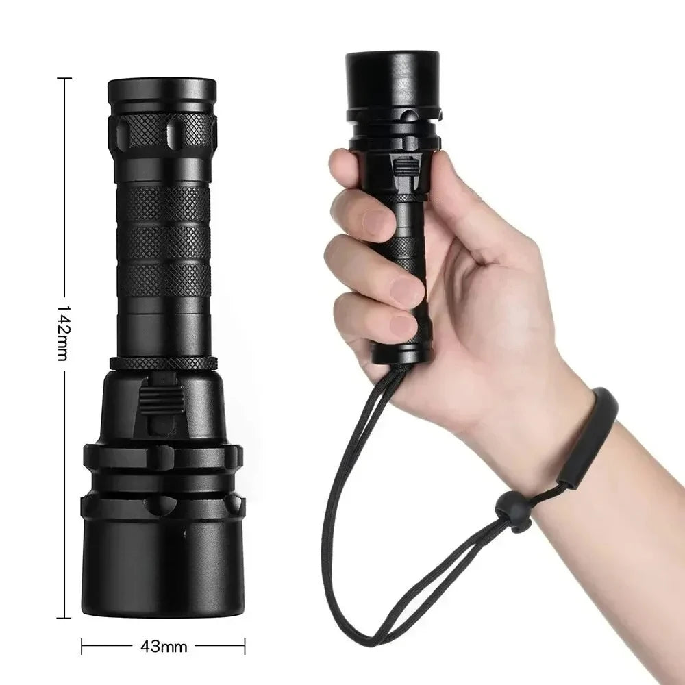 IP68 Diving Flashlight 1000 Lumen T6 LED | 100m Waterproof