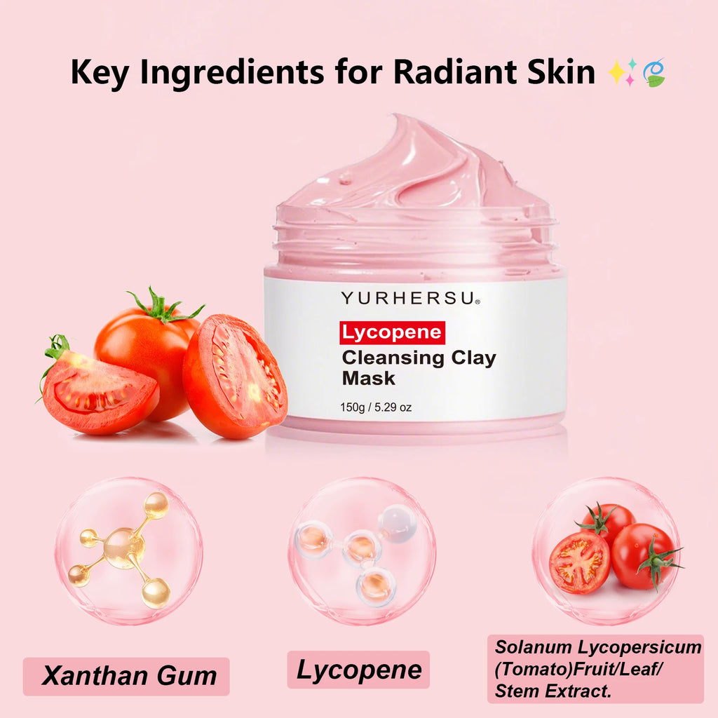 YURHERSU Lycopene Mud Face Mask – Moisturizing Cream 150g Mud Face Mask Oasis Select