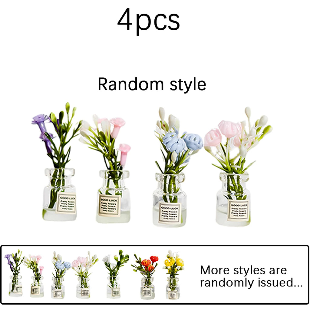 4/7 PCS Cute Mini Vase Fridge Magnets – Luminous 3D Plant Flower Pots, Funny Glow in Dark Decor for Kitchen, Locker & Whiteboard Oasis Select Random style 4pcs