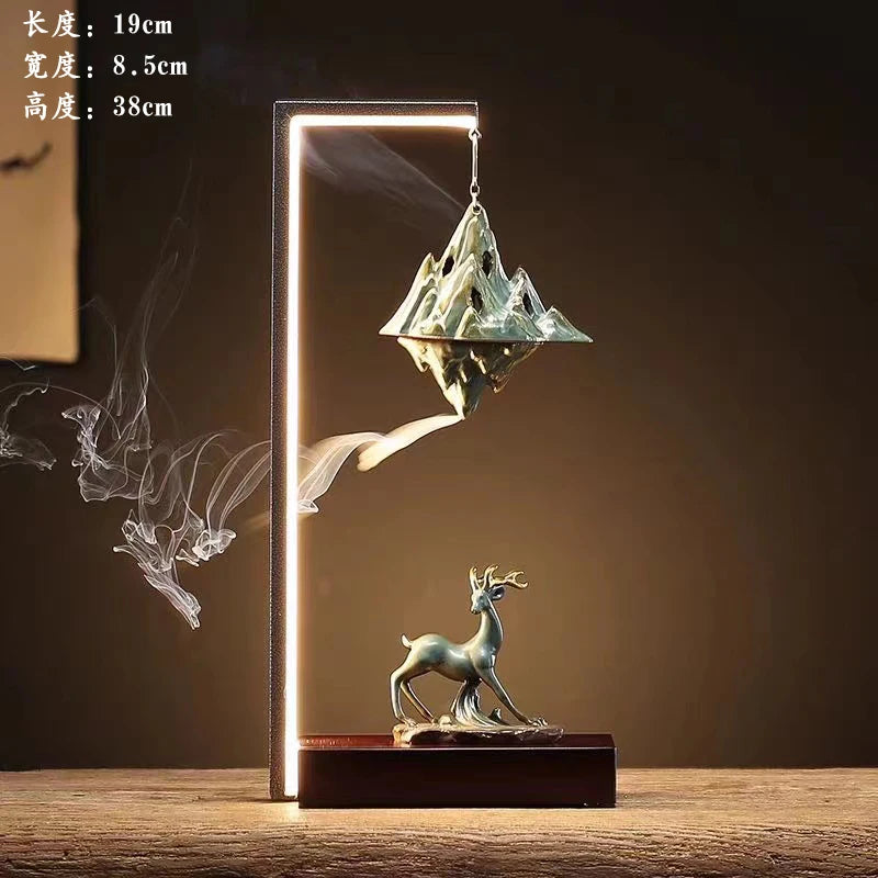 Chinese Zen retro simple ceramic hand aromatherapy reversion aromatherapy stove tea room living room decoration Oasis Select E