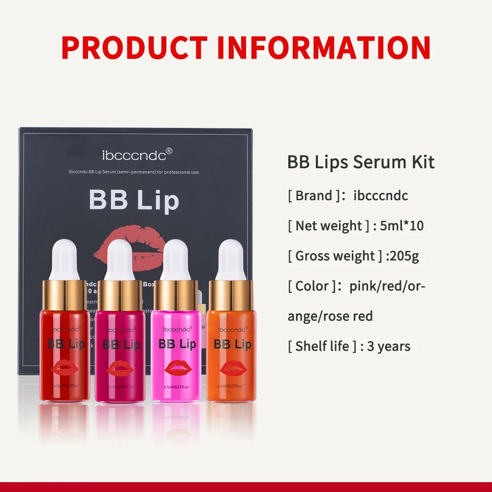 Korea Glow BB Lips Ampoule Serum Starter Set Semi-Permanent BB Lip Gloss Tinted Pigment Lasting Moisturizing For Lip Care Oasis Select