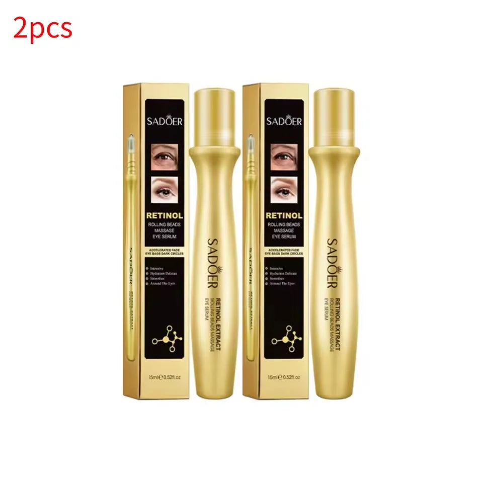 SADOER Retinol Rolling Bead Eye Serum – Firm & Brighten Eye Serum Oasis Select 2pc