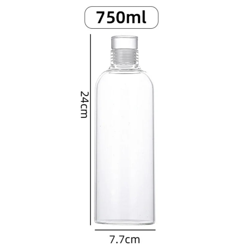 300-1000ML Glass Water Bottle Large Capacity Multi-function Creative Simple Milk Cup Portable Transparent Outdoor Sports Bottle Oasis Select 750ml 300ML-1000ML