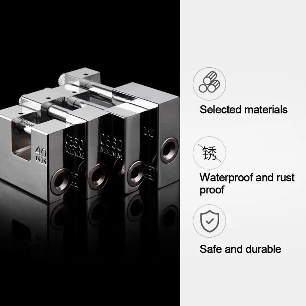 Useful Stainless Steel Heavy Duty Padlocks Anti-cut With Keys Anti-theft Lock Security Safety Lockpick Set Oasis Select