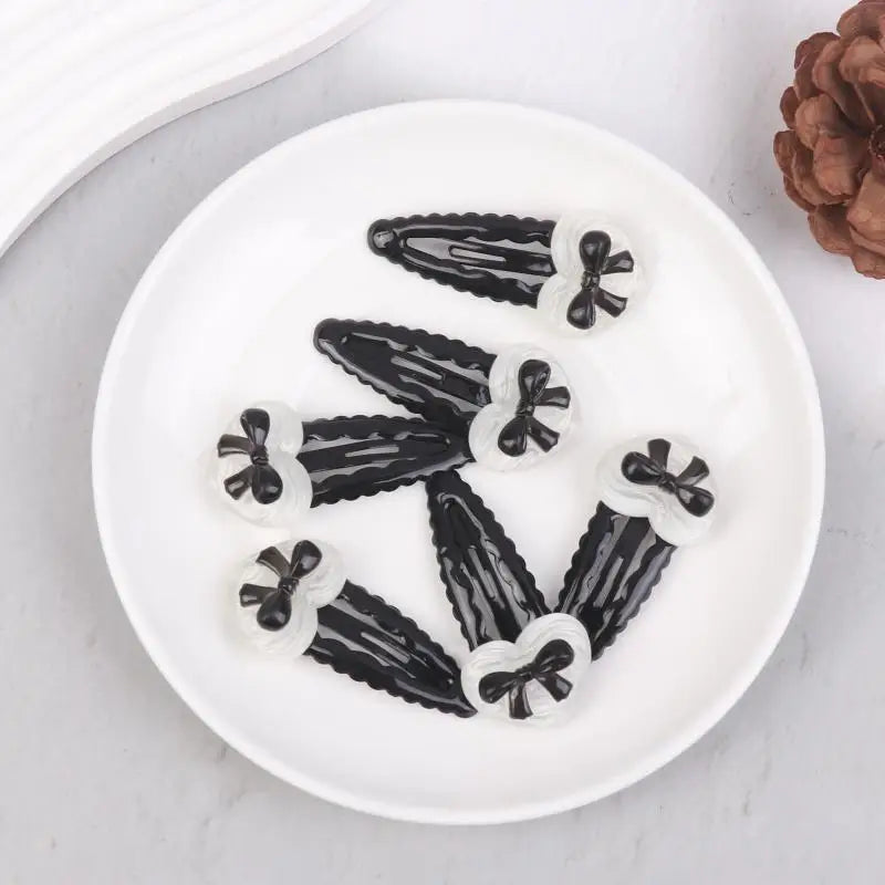 Bowknot Heart BB Hair Clips Non-Slip Cute Set of 2/6 Pcs Hair Clip Set Oasis Select