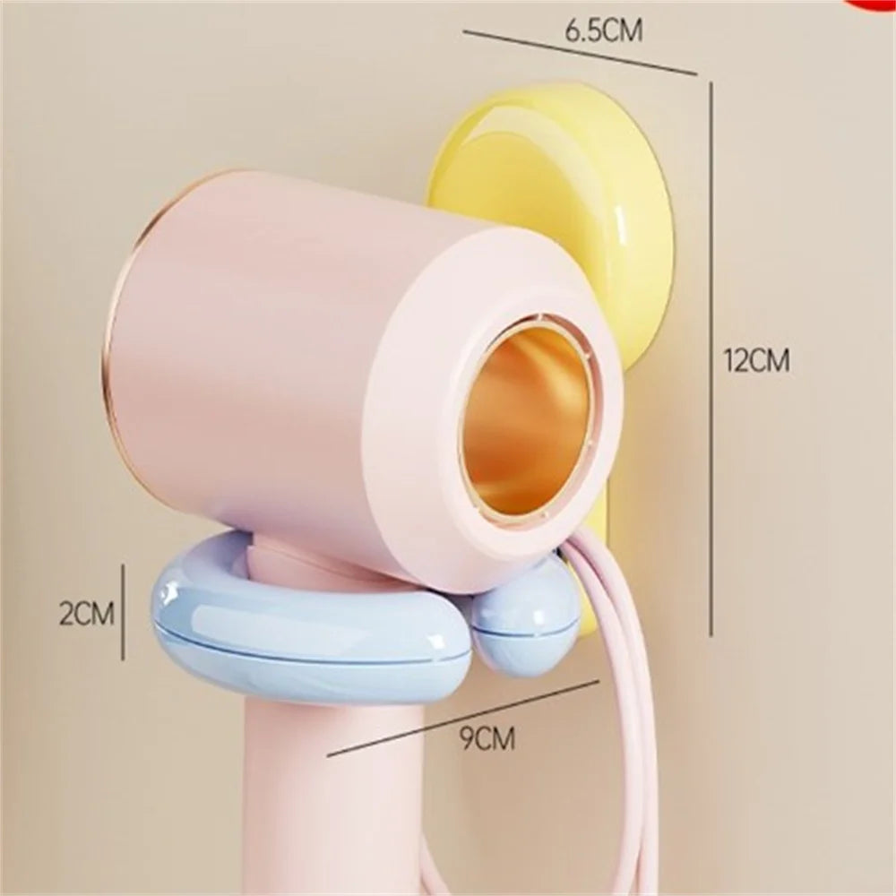 Wall-Mounted Hair Dryer Holder – Punch-Free Bathroom Shelf