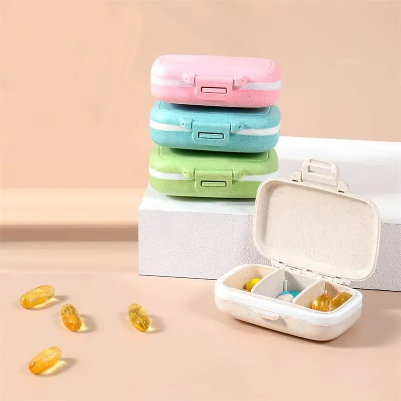 1/2/3pcs Mini Portable Pills Organizer Case 3 Grids PillBox Tablet Storage Container Weekly Medicine Pill's Box Pill Case Oasis Select