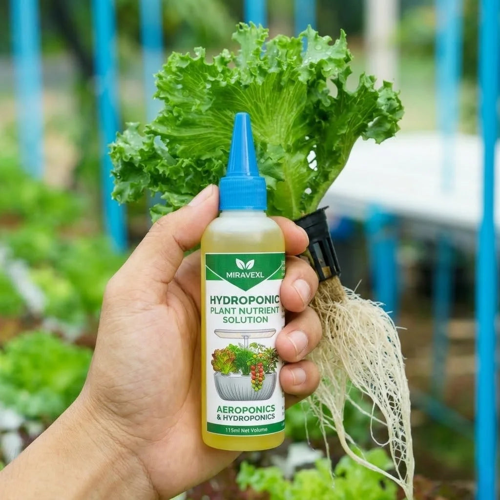 MIRAVEXL All-Purpose Hydroponic Nutrients | 115ml Slow Release Liquid Plant Food for Lush Indoor Gardens, Potted Plants, Flowers Oasis Select
