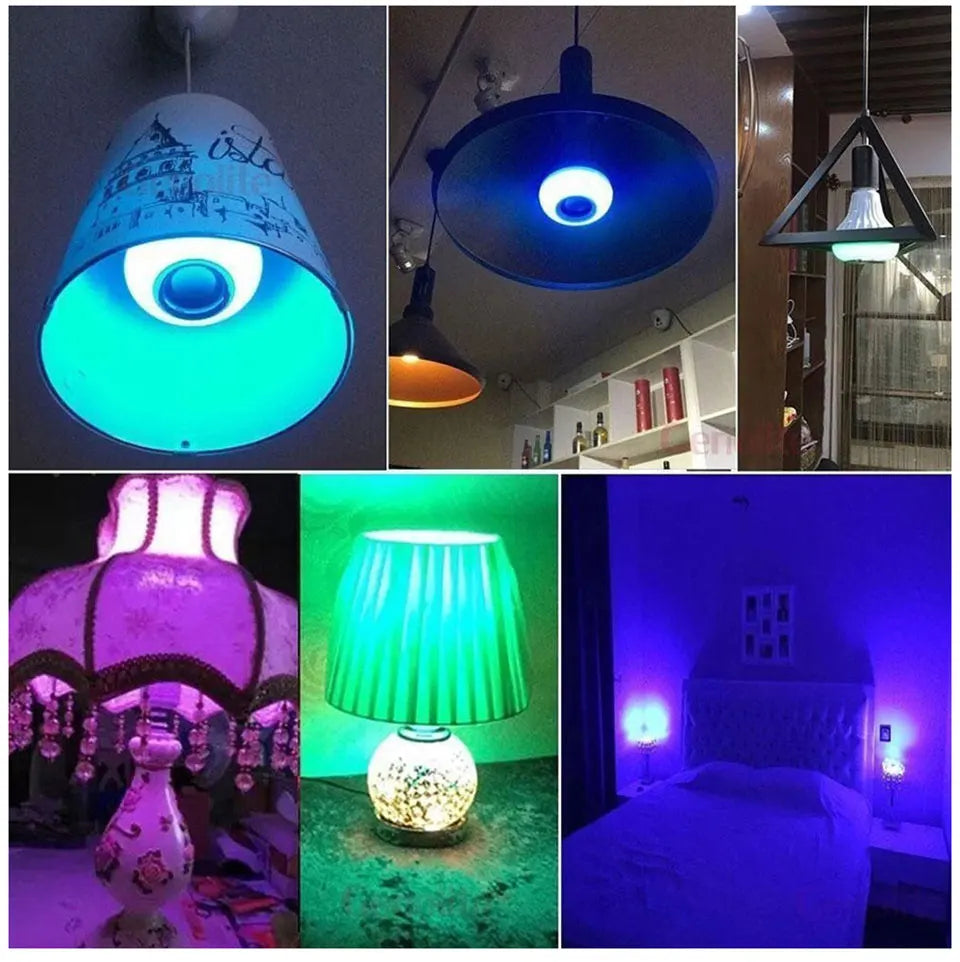 E27 Bluetooth Speaker Bulb RGBW LED Disco Light + Remote Bluetooth Speaker Bulb Oasis Select