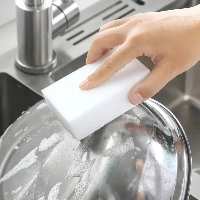 10-60PC 100x70x30mm Magic Sponge Eraser White Melamine Sponge Cleaning Sponge for Kitchen Office Bathroom Cleaner Cleaning Tools Oasis Select