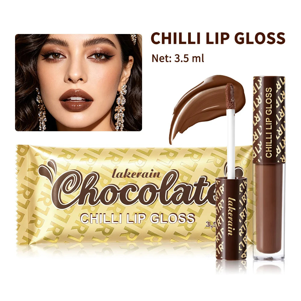 Chocolate Chilli Lip Gloss – Plumping Mirror Finish Gloss Lip Plumper Gloss Oasis Select 1pc