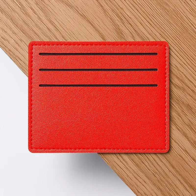 Minimalist Slim PU Card Holder – 6-Slot Pocket Wallet Case Slim Card Holder Oasis Select A3