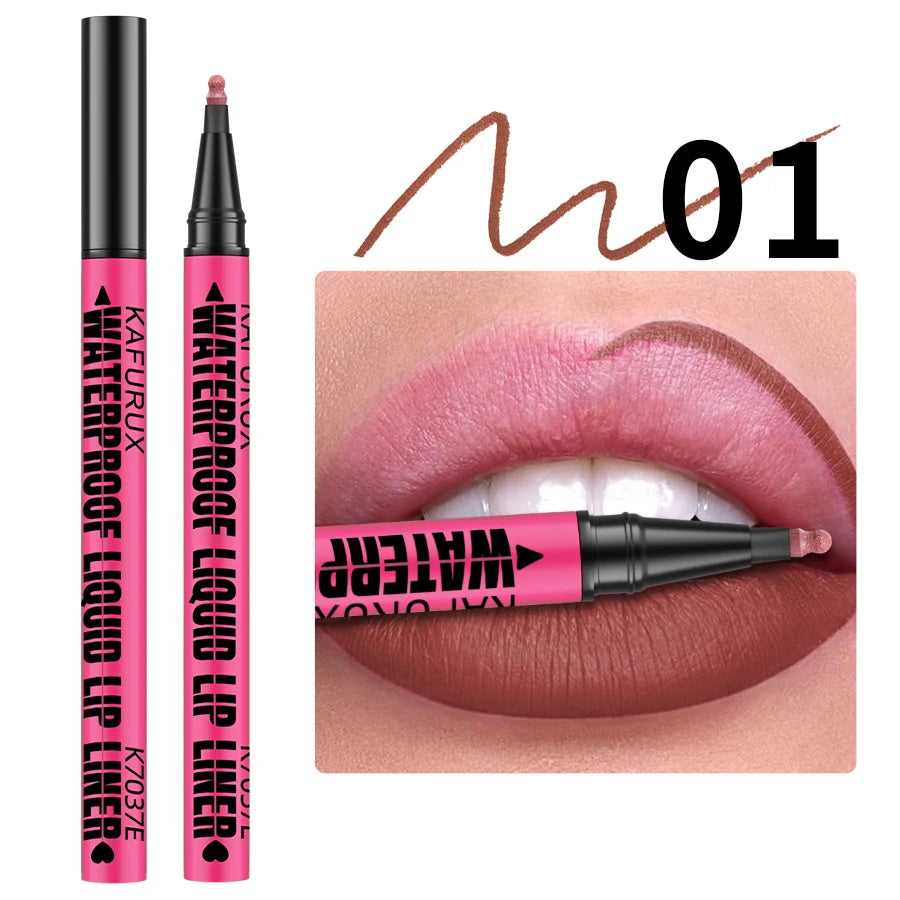 KAFURUX Matte Liquid Lip Liner – 12 Colors, Waterproof
