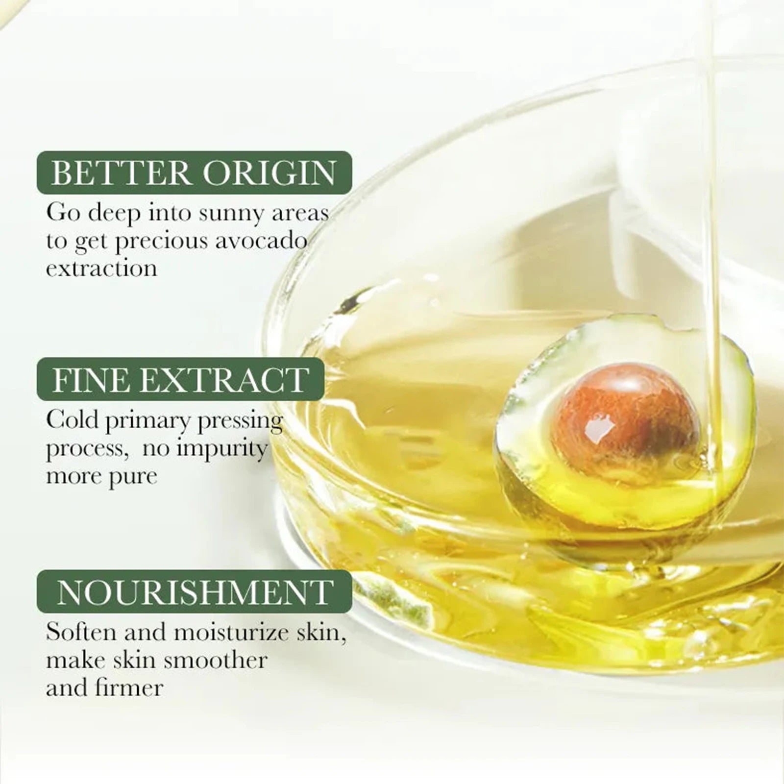 OUHEO Prime Avocado Anti-Aging Facial Care Set Moisturizing Anti-Wrinkle Moisturizing Serum Smoothing Brightening Eye Skin Serum Oasis Select