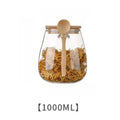 Glass Cups Storage Sealed Jar Overnight Oatmeal Cup Set Meal Prep Containers with Lids and Spoons Salad Bowls, Oatmeal Jars Oasis Select 1000ml