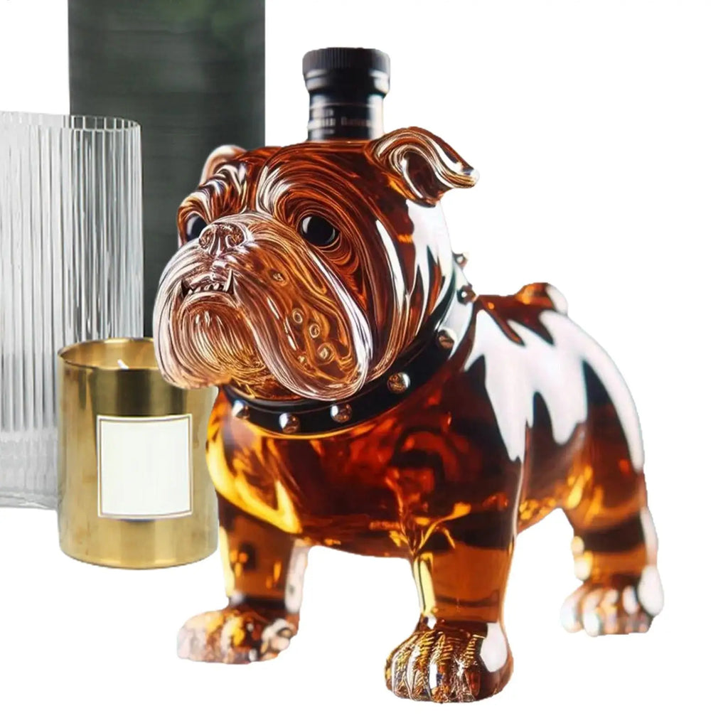 Whiskey Bottle Bulldog Collectible Liquor Decanter Alcohol Decanter for Restaurants Shelves Collectible Liquor Bottle Oasis Select