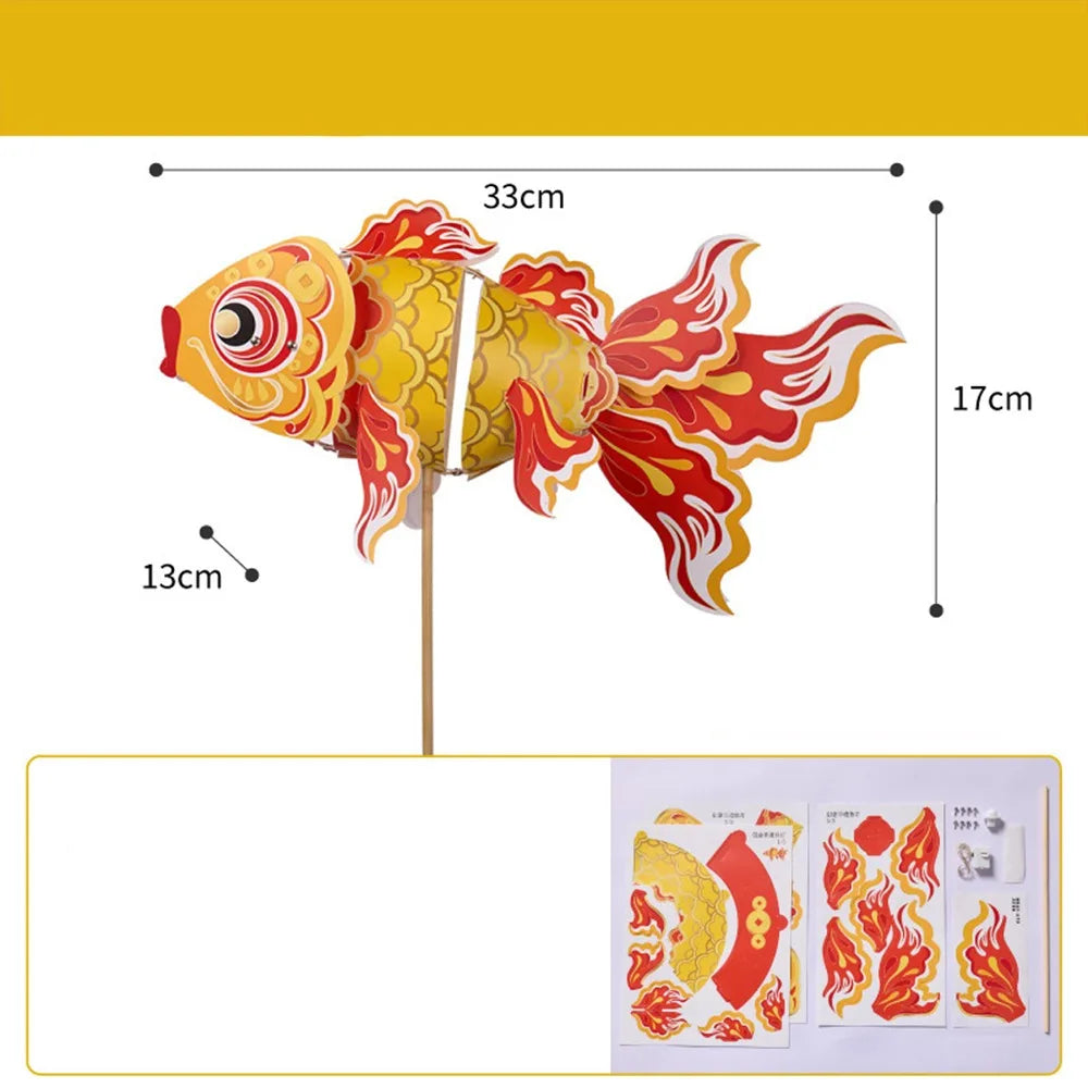 DIY Goldfish Koi Carp Paper Lantern LED Light – Hanfu Decor