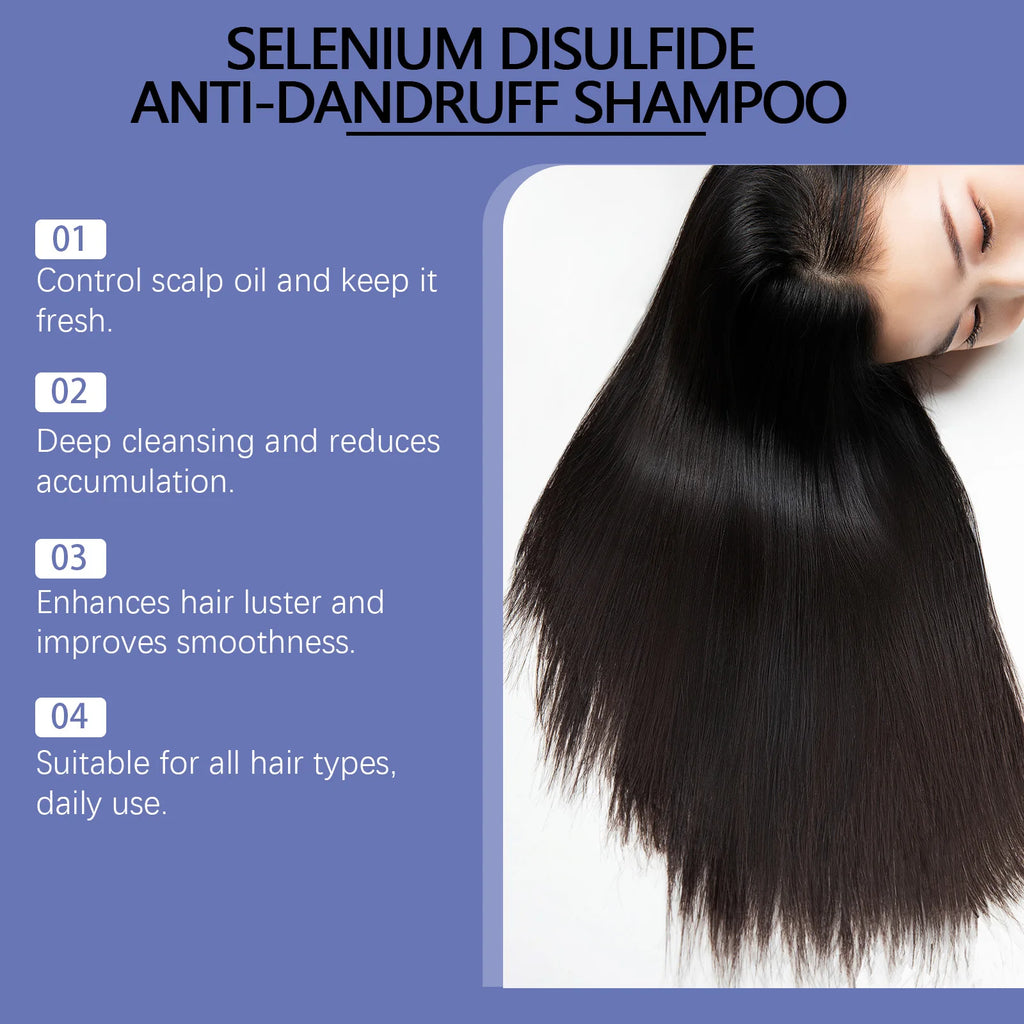 120ml Selenium Sulfide Shampoo Deep Cleansing Remove Dandruff Itchy Balance Oil Nourishing Restoration Hair Color Shampoo Oasis Select