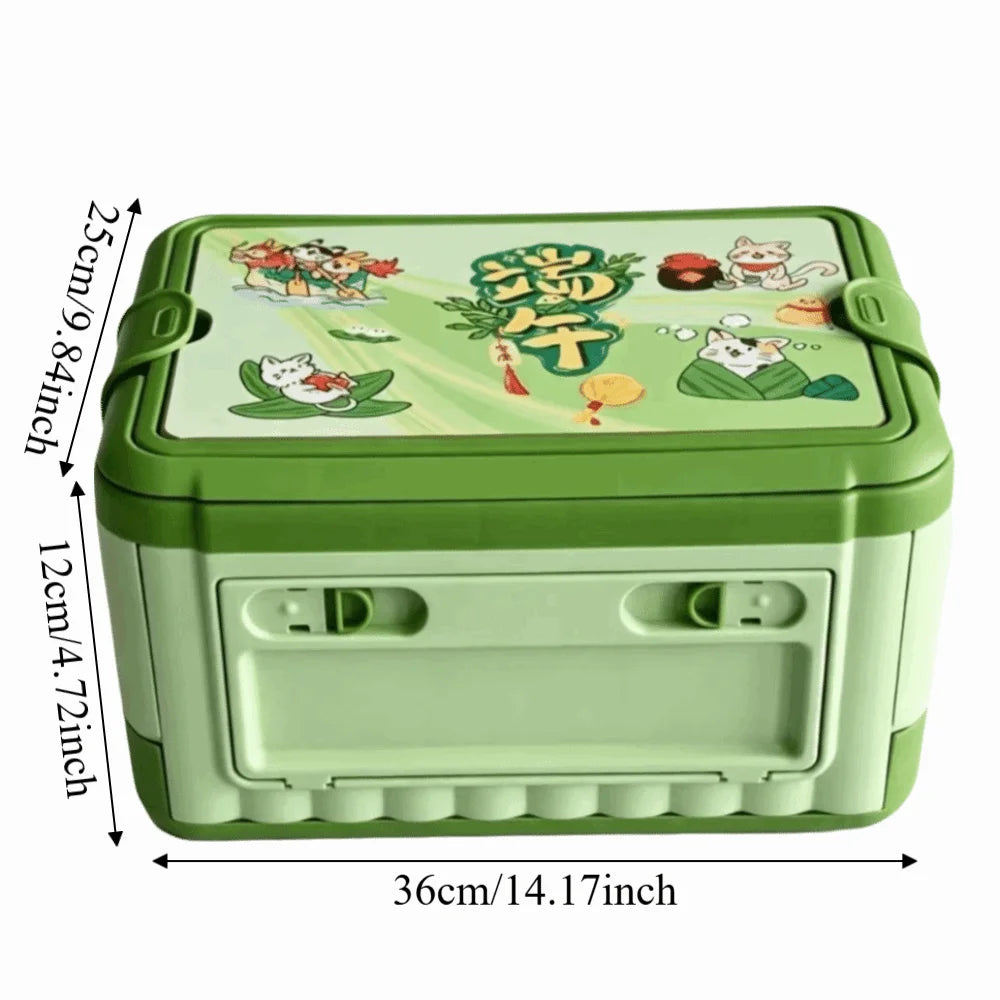 Large Collapsible Plastic Storage Box with Handle | 36x25cm
