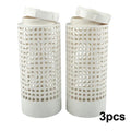 White PVC Composting Bin Tube With Screwed Lid For Garden Waste Decomposition And Small Space Plant Care Accessories Oasis Select 3pcs
