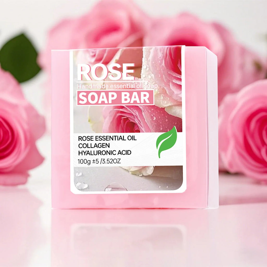 Ginger soap facial cleansing handmade soap, ginger lemon essential oil soap, balanced oil to brighten skin tone, portable travel Oasis Select Rose