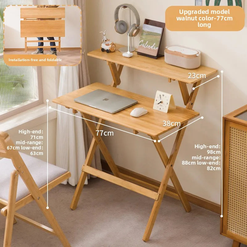 Folding table Rectangle desk Computer table Bedroom Home bedside table Desk worktable Small apartment dining table Oasis Select Primary S 77