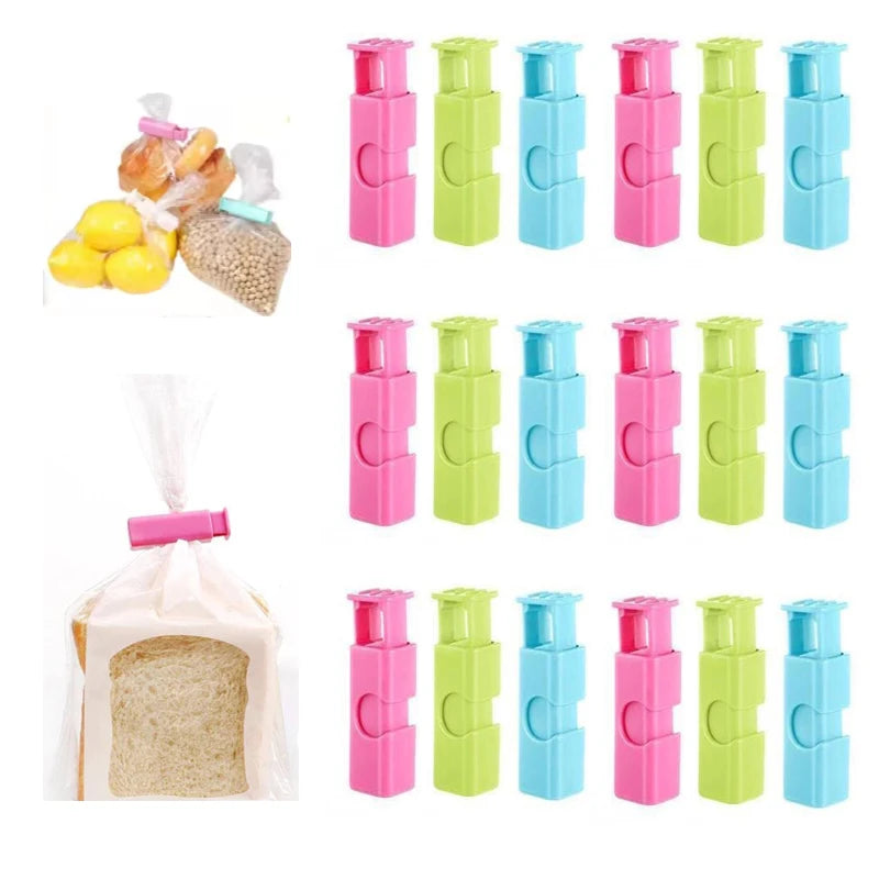 3pcs Reusable Food Bag Clips, for sealing snacks, chips, plastic bags, dried goods, kitchen supplies, locks in freshness Oasis Select
