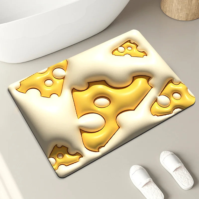 3D Visual Bath Mat Non-slip Absorption Water Rug for Bathroom Creative Entrance Doormat Three-dimensional Floor Mat Home Decor Oasis Select