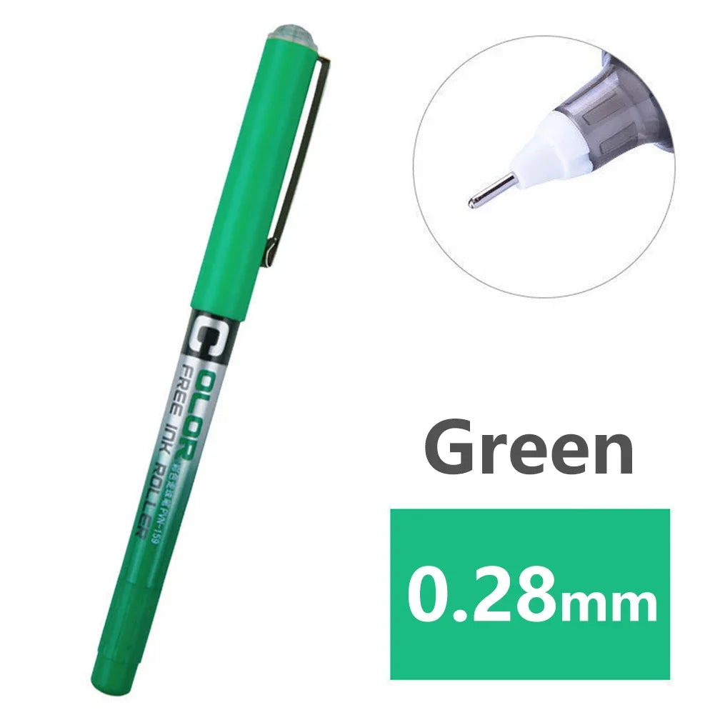 Fine Nib Gel Pen Student School Office Stationery 0.28mm/0.38m/0.5mm Fine Nib Gel Pen Big Ink Capacity Ballpoint Pen Drawing Pen Oasis Select 0.28mm Green