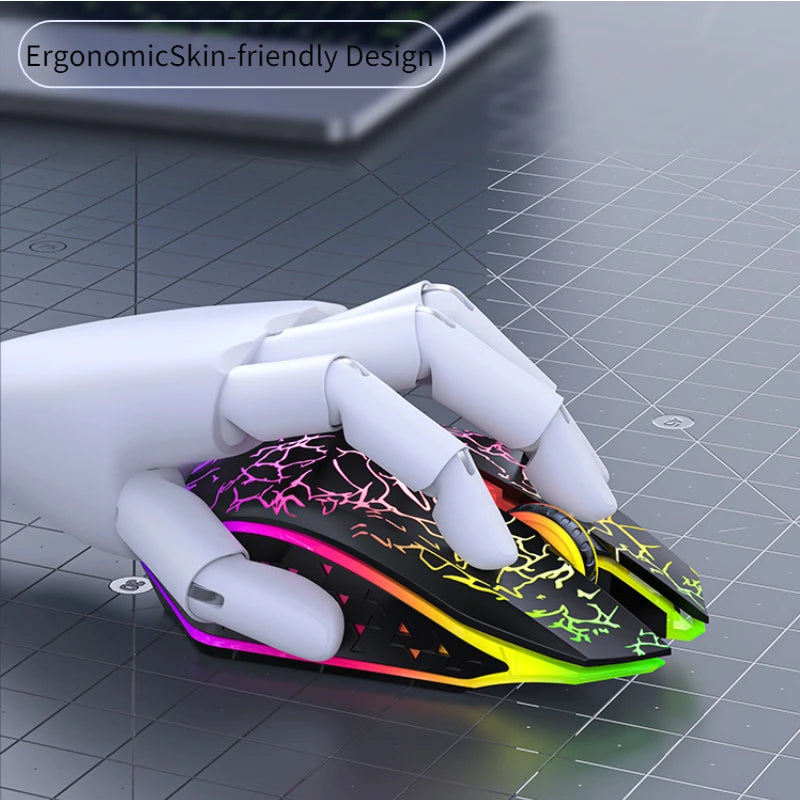 DIXSG Silent Wireless Gaming Mouse 2.4G Bluetooth 1600 DPI Wireless Gaming Mouse Oasis Select