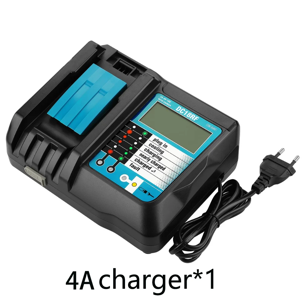 Super For Makita 18v 6000mAh Rechargeable Power Tools Battery With Led Li-ion Replacement Lxt Bl1860b Bl1860 Bl1850+3A Charger Oasis Select charger-1