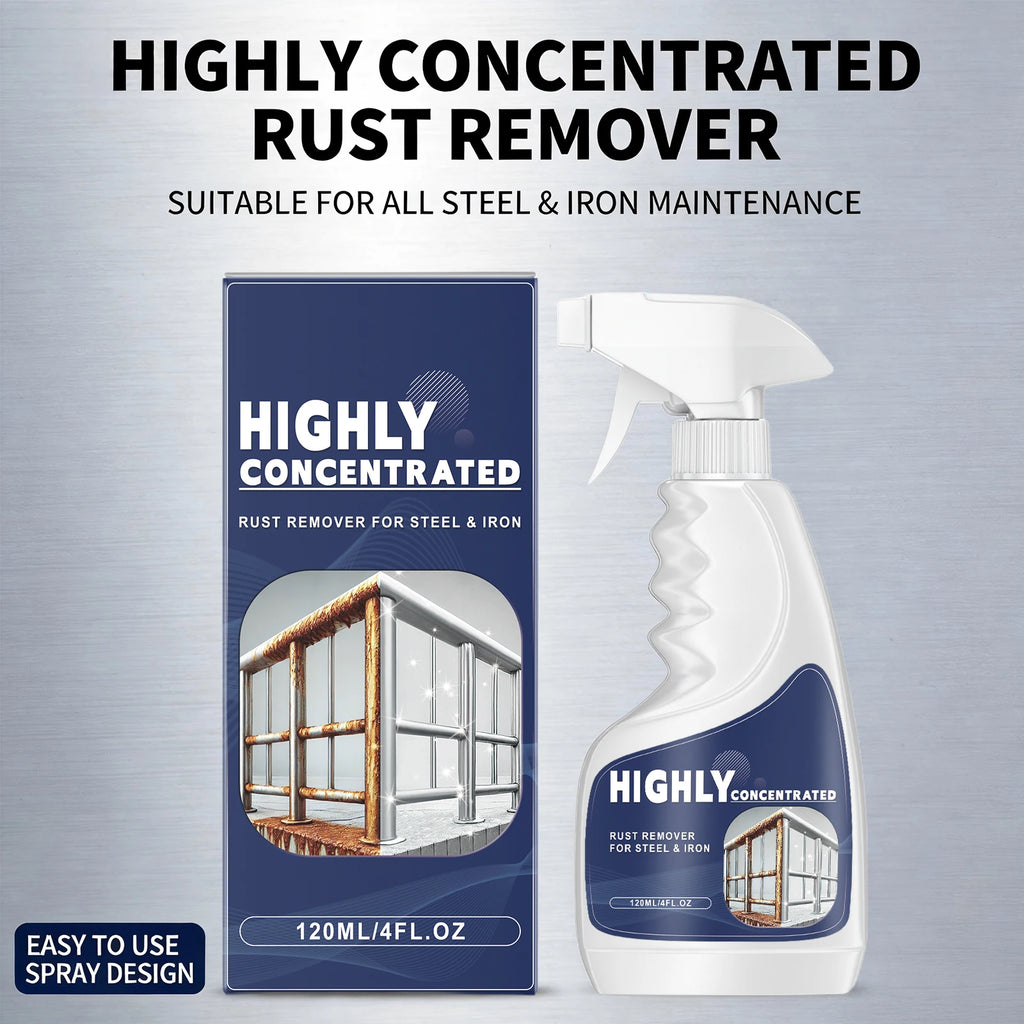 Highly Concentrated Rust Remover Spray Anti-Rust Cleaner for Steel & Iron Restores Shine Hardware and Steel Rust Cleaning Agent Oasis Select