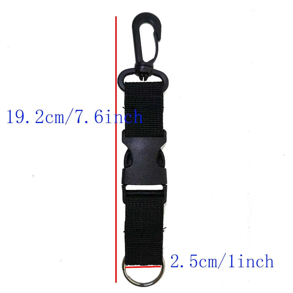 Scuba Diving Quick release Lanyard Clip Spearfishing Free Diving BCD Webbing Lanyard Holder Strap Oasis Select
