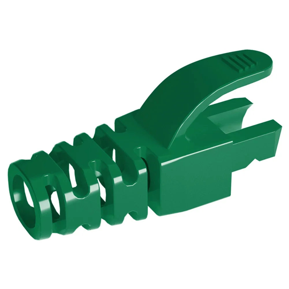 10-50 Pcs Multicolour RJ45 Caps Cat 5 CAT6 Protective Sleeve RJ-45 CAT6 CAT5e Adapter Cap Ethernet Network Cable Connector Plugs Oasis Select 50pcs Green
