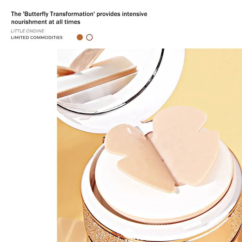 Air Cushion BB Cream Butterfly Powder Puff Moisturizing Foundation Concealer Whitening Oil-control Waterproof Makeup Cosmetics Oasis Select