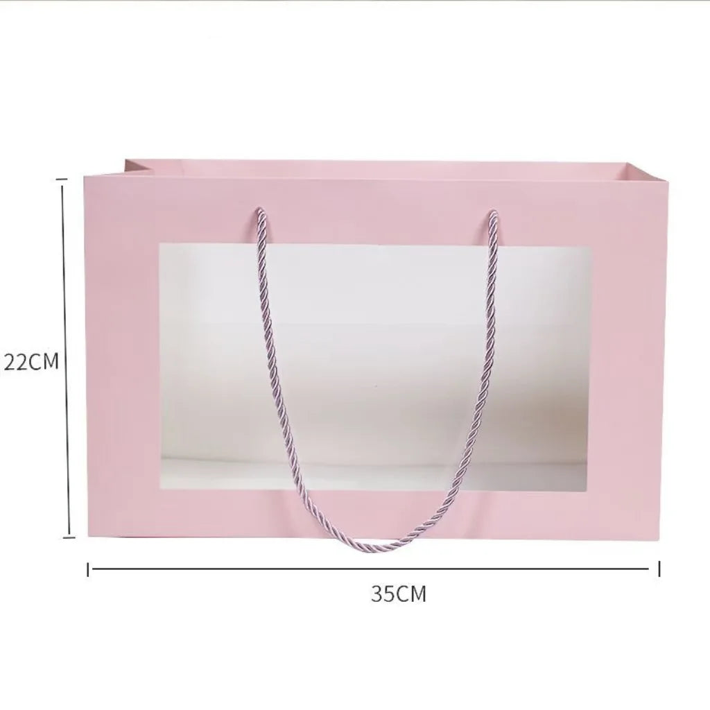 Baby Shower Box Flower Box Wedding Celebration Romantic Contatiner Presents Wrapping Bag Flower Arrangement Cradle Floral Basket Oasis Select Pink Bag Other